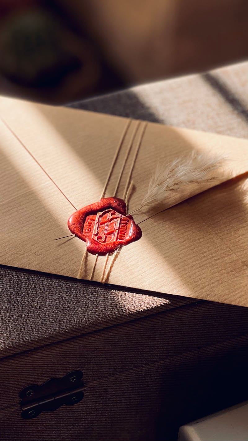 Wax seal on official envelope